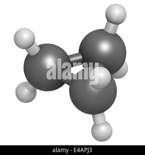 Cyclopropane cycloalkane molécula Utilizados como anestésicos 2D