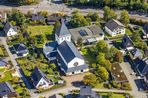 Meschede Aus Der Vogelperspektive Herbstluftbild Kirchengeb Ude Mari