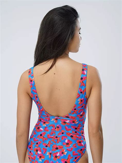 HOT STUFF Damen Badeanzug Basic Blau