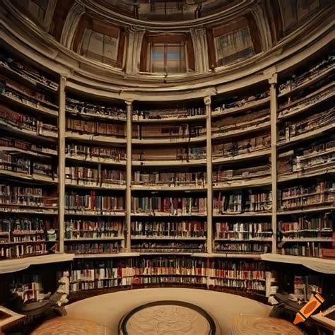 Circular Library With Empty Shelves On Craiyon