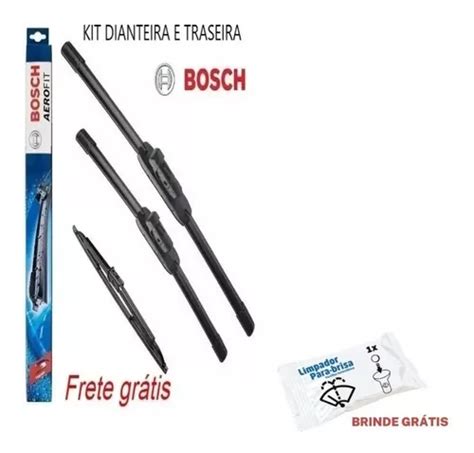 Kit Palheta Limpador Para Brisa Dianteira Traseira Bosch