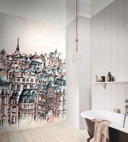 Grands Boulevards Wallpaper Mural In Nude Ardoise By Casamance Jane Clayton