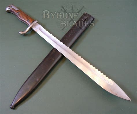 German Ww1 S9805 Saw Back Bayonet Rare Twin Makers Bygone Blades