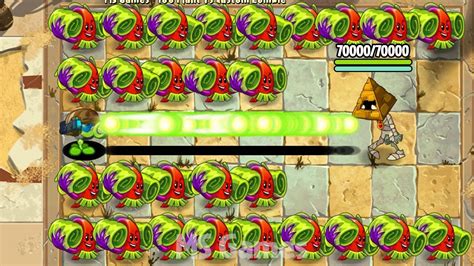 Pvz 2 Challenge 100 Plant Max Level Vs Custom Speed Pyramid Head Zombie 700000 Hp Youtube