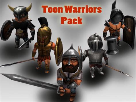 Toon warriors pack 3D 角色 Unity Asset Store