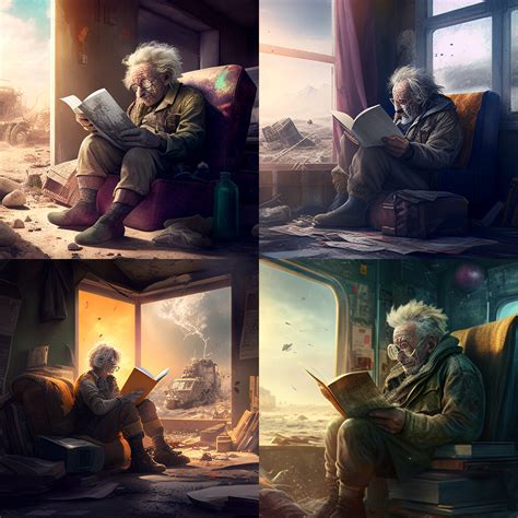 Artstation Albert Einstein In The Post Apocalyptic World Ai Concept