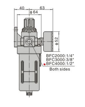 BFC4000 COMPRESOR DE AIRE LUBRICADOR DE ACEITE HUMEDAD FILTRO