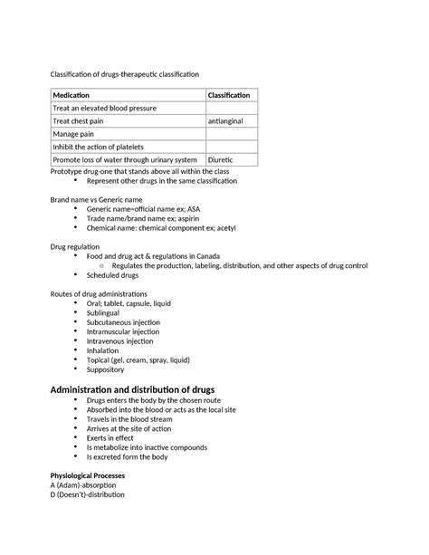 Classification of drugs - Classification of drugs-therapeutic ...