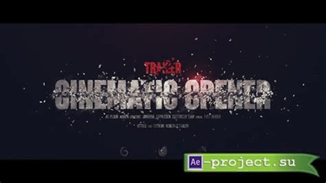 Videohive Trailer I Cinematic Opener Project For After Effects