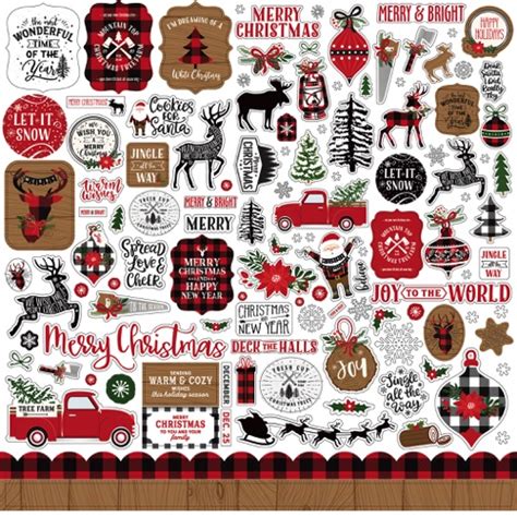 Christmas Scrapbooking Paper Stickers Supplies