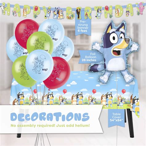 Snapklik.com : Unique Bluey Birthday Decorations Bluey Party