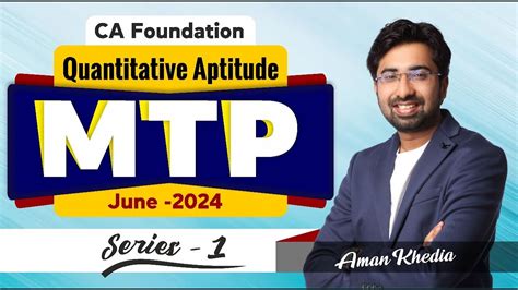 Ca Foundation June Quantitative Aptitude Mtp Mock Test Paper