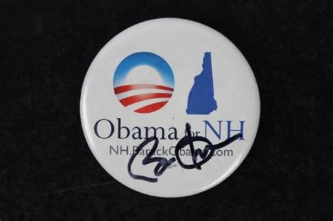 Lot Detail Barack Obama Signed Campaign Pin Psa Dna