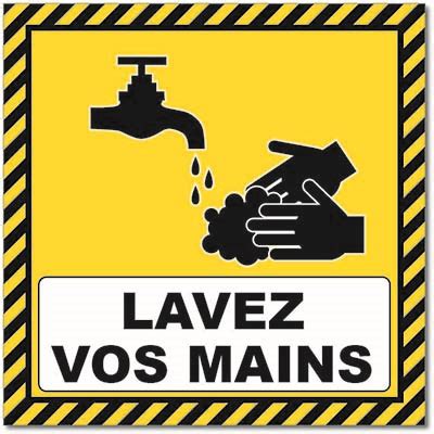 Autocollant Lavez Vos Mains Lettragraphic