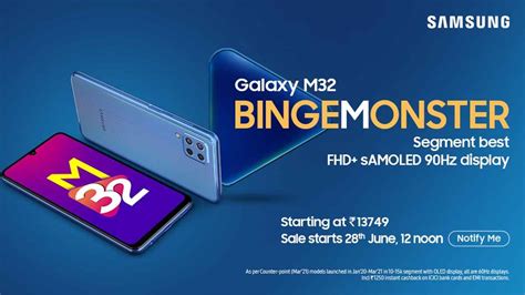 Samsung Galaxy M32 With 90Hz Display 64MP Quad Cameras Launched In