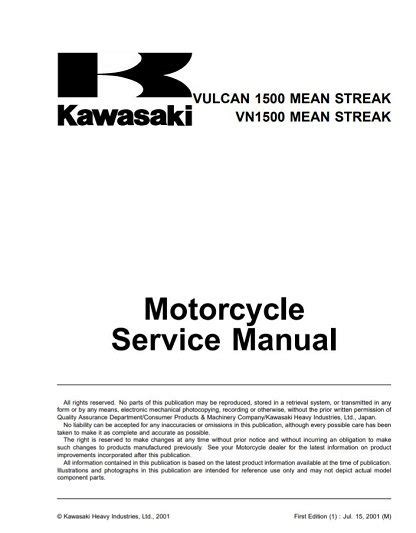 2002 2003 Kawasaki Vulcan 1500 Mean Streak Service Manual ManualBUY