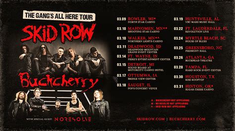 SKID ROW and BUCKCHERRY Join Forces For 2023 "The Gang’s All Here Tour" - Icon Vs. Icon