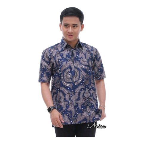 Jual M L Xl Xxl Xxxl Xxxxl Xxxxxl Hem Kemeja Batik Pria Lengan Pendek Terviral Jumbo Batik