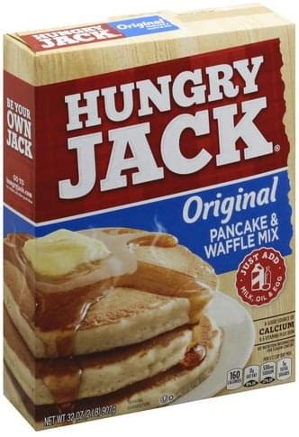 Hungry Jack Original Pancake & Waffle Mix - 32 oz, Nutrition ...