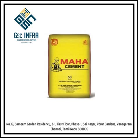 Grey Maha Cement Opc Grade Packaging Size Kgs At Rs Bag In