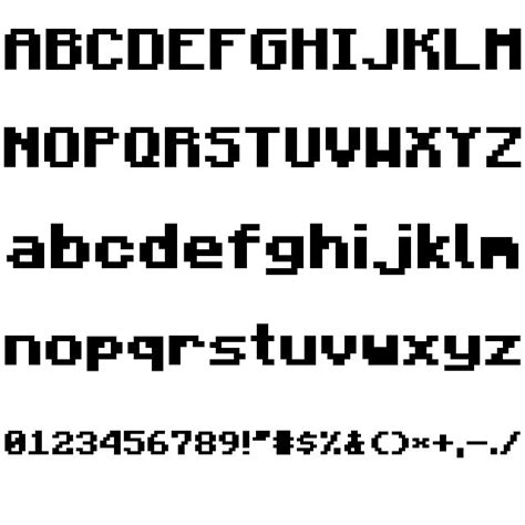 Minecraft Text Font Name