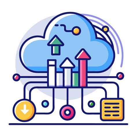 Cloud Computing With Data Growth And Analysis Premium Ai Generated Vector