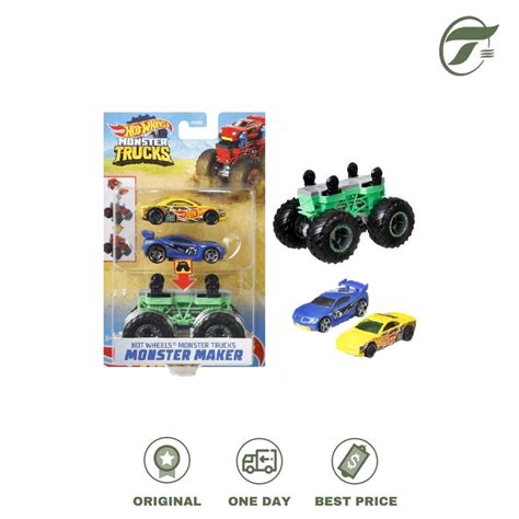 Jual MAINAN HOT WHEELS MONSTER TRUCKS MONSTER MAKER GWW13 3 MOBIL Shopee Indonesia