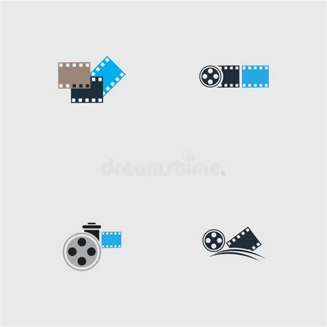 Film Strip Logo Template Vector Illustration Design Stock Vector