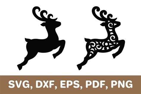 Deer svg, christmas deer svg, deer template, deer dxf, SVG