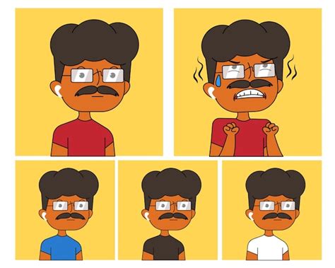 Un Conjunto De Personajes Masculinos Hispanos Con Diferentes