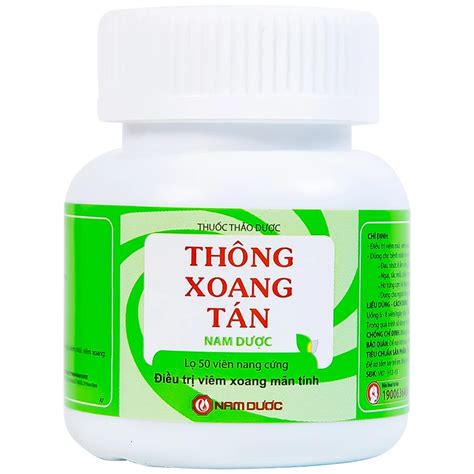 Thuốc Thông Xoang Tán Nam Dược Trị Viêm Mũi Viêm Xoang Lọ 50 Viên