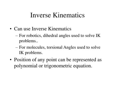 Ppt Inverse Kinematics For Molecular World Powerpoint Presentation