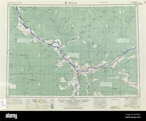 ussr map np   kotlas stock photo alamy
