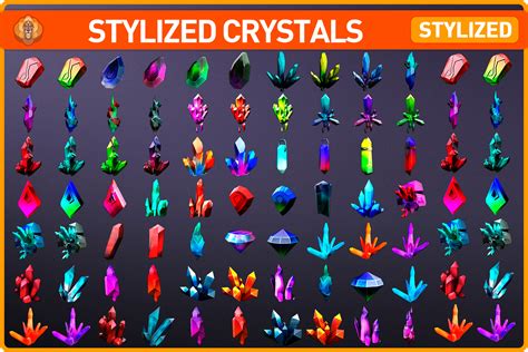 Stylized Crystal Collection 3d Environments Unity Asset Store