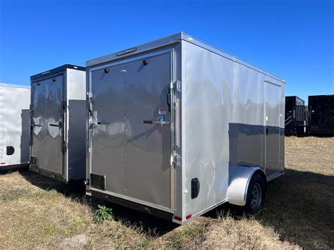 6 X 12 SA Silver Enclosed Cargo Trailer - Spartan Trailer for Sale