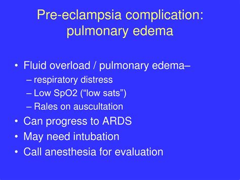 Pulmonary Edema Preeclampsia