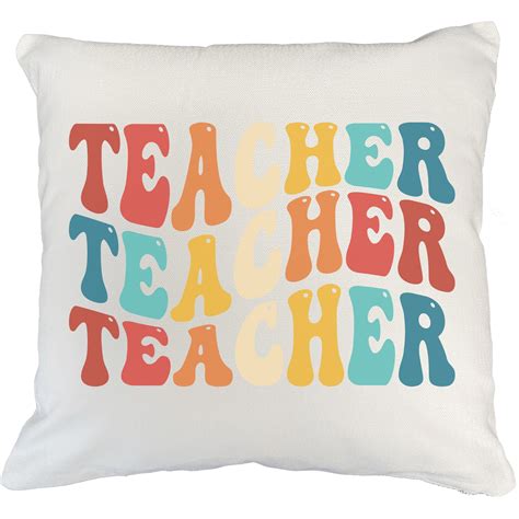 Teacher Teaching Profession Themed Groovy Retro Wavy Text Merch T