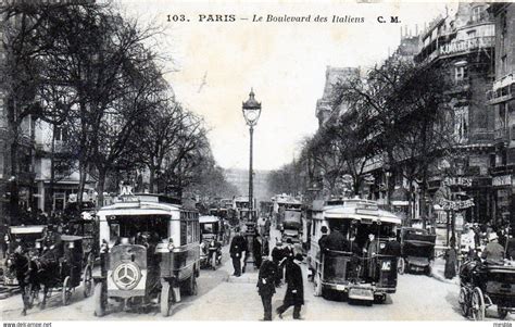 Transport Urbain En Surface CPA PARIS Le Boulevard Des Italiens