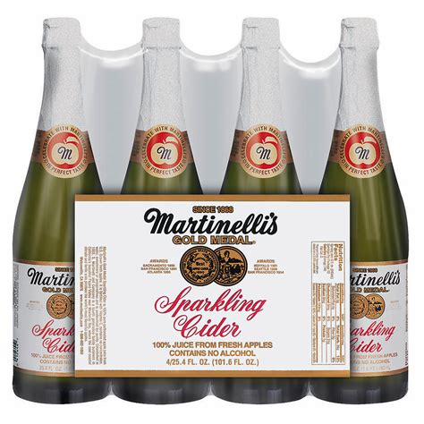 Martinelli Sparkling Apple Cider 254 Ozbottles 4 Pk Bjs