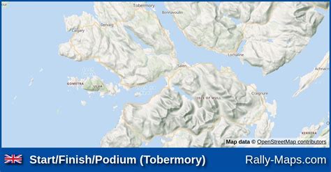 Start Finish Podium Tobermory Stage Map Mull Rally 2019 Rally