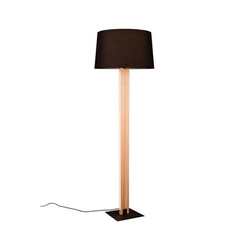 Rahul Led Natural Wood And Black Floor Lamp The Lighting