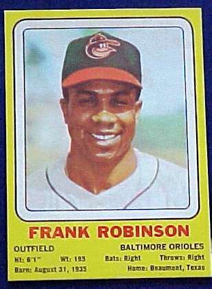 Transogram Frank Robinson Orioles