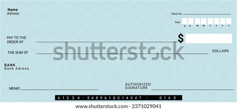 Blank Check Template Vector Bank Check Stock Vector (Royalty Free ...