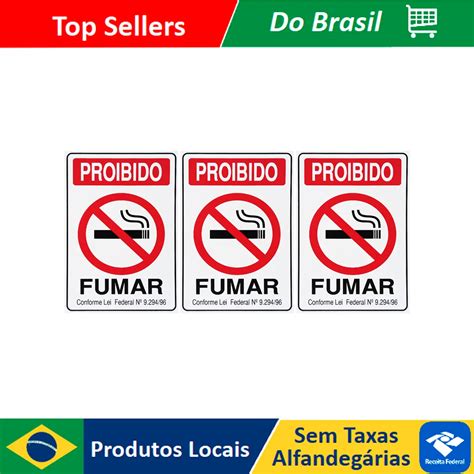 Combo Placas De Sinaliza O Proibido Fumar X Acesso P F E