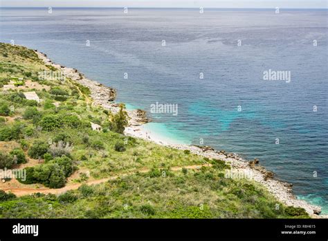 Panoramic View Of Zingaro Nature Reserve And The Lovely Cove Cala Dell