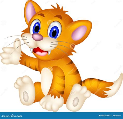 Cute Yellow Cat Cartoon Stock Photo - Image: 30892390