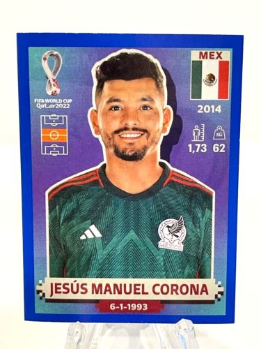 Fifa World Cup Stickers Blue Mex Jesus Manuel Corona Mexico