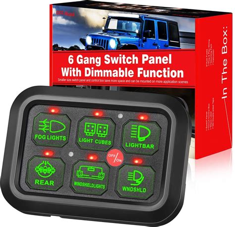 Gang Switch Panel Automatic Dimmable Offroadtown Universal