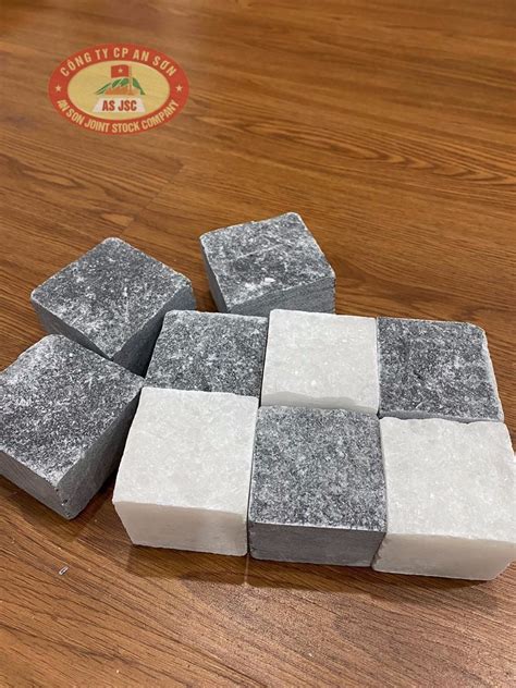 Cube Stone Landscaping Stones Grey Marble Cobbles