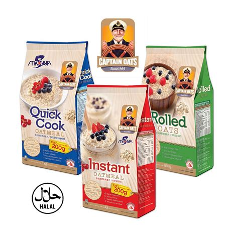 Captain Oats Instant Oatmeal 800gr Bonus 200gr Shopee Malaysia